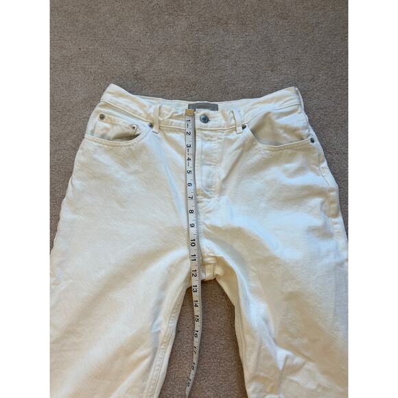 Everlane The Cheeky Jean Size 29 White High Rise Button Fly Rigid Straight - Picture 8 of 9